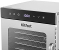 Сушка для фруктов и овощей Kitfort КТ-1950 8под. 500Вт нержавеющая сталь
