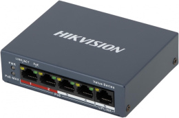 Коммутатор Hikvision DS-3E0105P-E/M C 4x100Мбит/с 4PoE+ 35W неуправляемый
