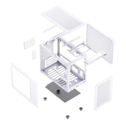 Корпус без блока питания Case JONSBO C6 MAX Handle, Mini-Tower, TG, no fan, 1xUSB-A 3.0 + 1xUSB-C 3.1, mATX, mITX White (C6 MAX White)