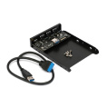 Адаптер Gembird Планка USB 3.0 на переднюю панель в отсек 3.5" 3xUSB-A 3.0 + 1xType-C FP3.5-USB3-3A1C
