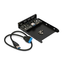 Адаптер Gembird Планка USB 3.0 на переднюю панель в отсек 3.5" 3xUSB-A 3.0 + 1xType-C FP3.5-USB3-3A1C