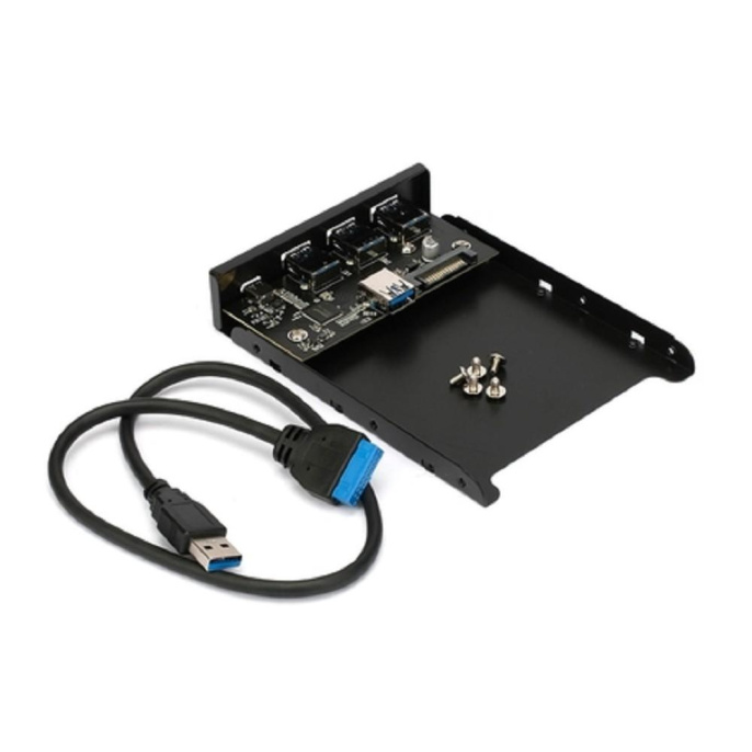 Адаптер Gembird Планка USB 3.0 на переднюю панель в отсек 3.5" 3xUSB-A 3.0 + 1xType-C FP3.5-USB3-3A1C