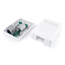 Розетка Hyperline (SB1-1-8P8C-C6-SH-WH)RJ45 1 кат.6 FTP бел. (упак.:1шт)