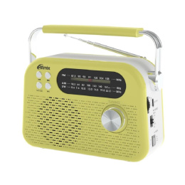 RITMIX RPR-045 LEMON {Радиоприёмник портативный 3хдиапазонный FM/AM/SW,Bluetooth v.5.3, воспроизв. с USB и с карт пам. micro SD до 32Gb }