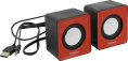 Акустическая система 2.0 ExeGate Disco 140 Red питание USB, 2х3Вт 6Вт RMS , 100-20000Гц, красный, Color Box EX289920RUS