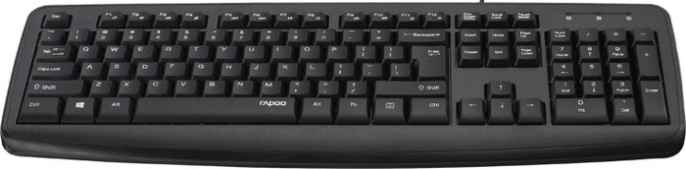 Клавиатура проводная RAPOO NK2600, цвет - черный 12558