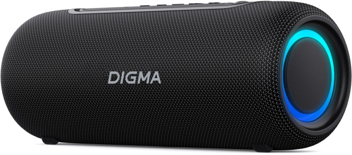 Колонка портативная Digma D-PS1524, 20Вт, черный [ps1524b]