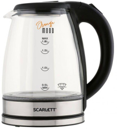 Чайник электрический Scarlett SC-EK27G36, 1.8л, стекло/пластик
