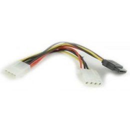 Gembird/Cablexpert Кабель питания SATA, 15см, molex 4pin/molex4pin+sata 15pin, на 2 устр. CC-SATA-PSY2