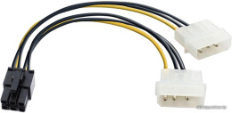 Переходник питания PCI-Express 6pin ExeGate EX-CC-PSU-6 от 2х разъемов Molex IDE блока питания, 0,15м EX138937RUS