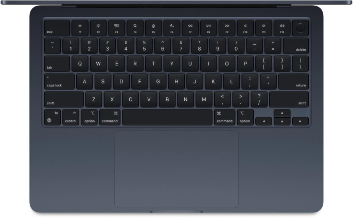 Ноутбук Apple MacBook Air A3113 M3 8 core 16Gb SSD256Gb/8 core GPU 13.6" Liquid Retina (2560x1664) macOS midnight WiFi BT Cam (MC8K4LL/A)