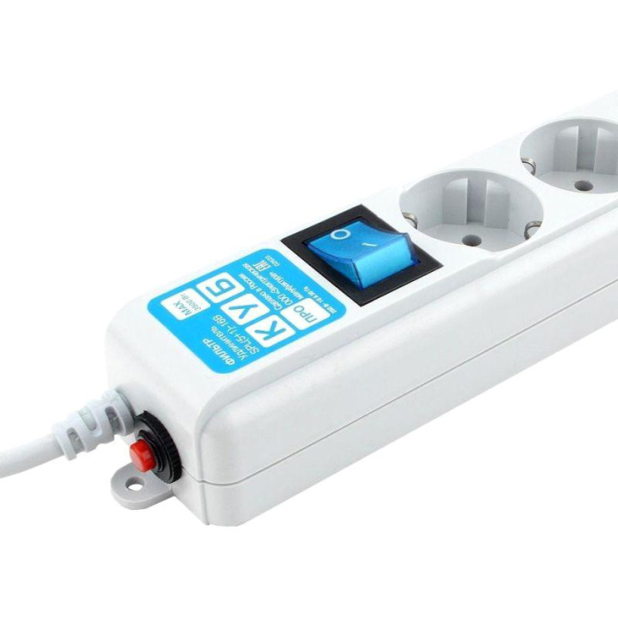 Фильтр-удлинитель Power Cube PRO, 5,0 м, LC контур, 16А/3,5кВт/ Surge protector Power Cube Pro 5,0 m, LC circuit, 6 outlets white 16A / 3,5kVt (SPL(5+1)-16B-P-5M)