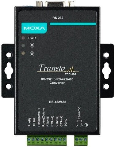 Преобразователь MOXA TCC-100, RS-232 в RS-422/485, Surge protection 15 KV