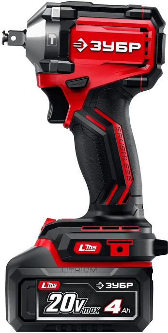 Ударный гайковерт Зубр ГБУ-500-41, LMS,  4Ач,  с одним аккумулятором