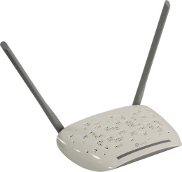 Wi-Fi роутер TP-LINK TD-W8961N,  Wi-Fi 4,  N300,  2.4ГГц, 4 LAN,  ADSL2+, белый