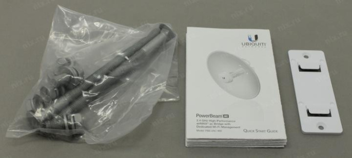 Точка доступа Ubiquiti PowerBeam PBE-2AC-400,  2.4ГГц,  1xRJ45,  белый