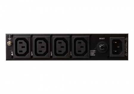 ATEN PE4104G-AT-G Устройство распределения питания, с управлением, 10A, 2.4kW, 4 порта, 1 банк, IP доступ, ввод C14, 4*C13;вкл/выкл по портам;без шнуров
