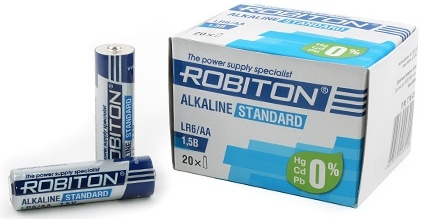 Батарейки Robiton Standard LR6 AA бл 20 шт упаковка 4607075948099