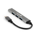 USB-Хаб (концентратор) 4-в-1 ExeGate DUB-3213C (кабель-адаптер USB3.0 Type-C --> 3xUSB2.0, 1xUSB3.0, Plug&Play, серебристый) EX298168RUS