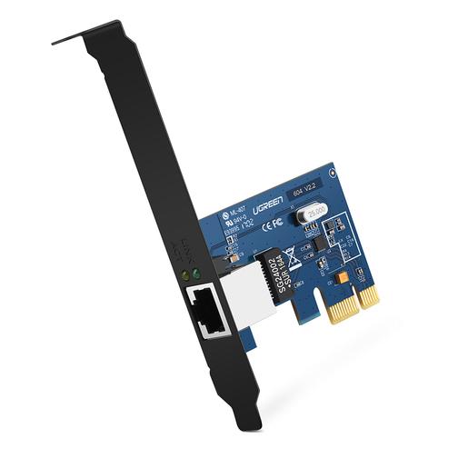 Адаптер UGREEN US230 (30771) Gigabit 10/100/1000Mbps PCI Express Network Adapter. Цвет: черный