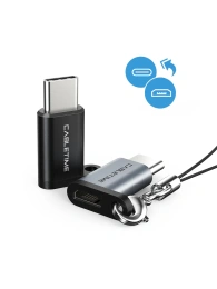 Адаптер CABLETIME CP72G (CT-OTG-CMBF-AGL) USB-C Male to USB2.0 Micro B Female OTG С петлей Lanyaed. Алюминий