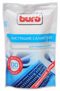 Влажные салфетки Buro BU-Zsurface,  100 шт (запасной блок) для поверхностей