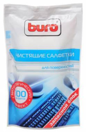 Влажные салфетки Buro BU-Zsurface,  100 шт (запасной блок) для поверхностей
