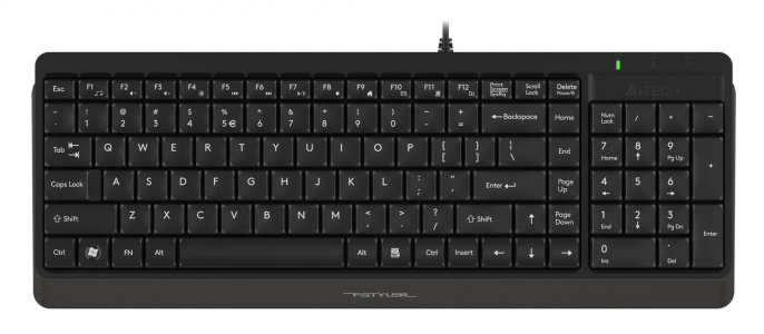Клавиатура + мышь A4Tech Fstyler F1512 клав:черный мышь:черный USB F1512 BLACK