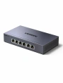 Коммутатор сетевой UGREEN CM741 (35371EU) 6-Port 4*PoE&2*Gigabit Ports Ethernet Switch. Цвет: серый космос