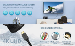 Кабель UGREEN 20137 Mini HDMI Male to HDMI Female Adapter. Длина: 22 см. Цвет: черный