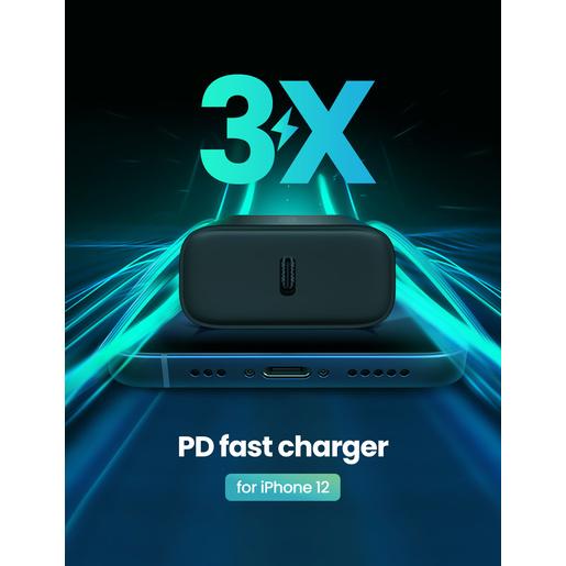 Зарядное устройство UGREEN CD137 (10191) Fast Charging Power Adapter With PD 20W EU. Цвет: черный