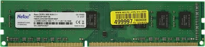 Модуль памяти Netac Basic NTBSD3P16SP-08 DDR3 DIMM 8Gb PC3-12800 CL11