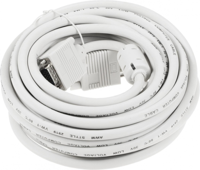 Кабель VGA Buro CAB016S-10M,  VGA (m) -  VGA (m),  ферритовый фильтр ,  10м,  серый