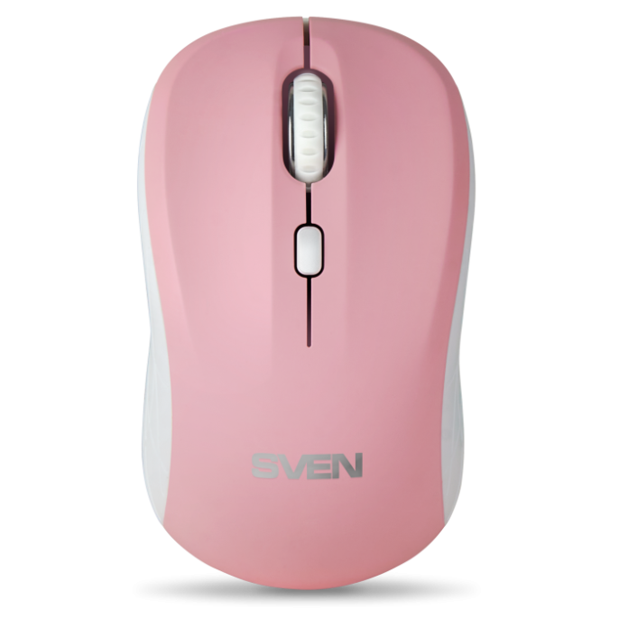 Беспроводная мышь SVEN RX-230W розовая 2,4 GHz, 3+1кл., 800-1600DPI, Soft Touch, блистер SV-017842