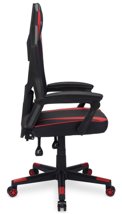 Кресло игровое Oklick -121G, искусственная кожа/сетка, до 150кг, черный/красный
