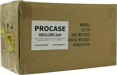 Procase GR21200 Блок питания с резервированием GR21200 БП 1200W+1200W ATX,2U 300*101*84mm,PFC