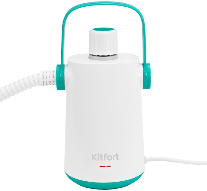 Пароочиститель KitFort КТ-9109-3,  белый/бирюзовый