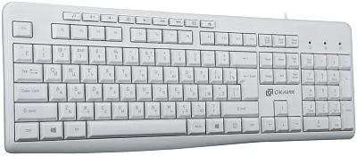 Клавиатура Оклик 305M белый USB Multimedia (1875227)