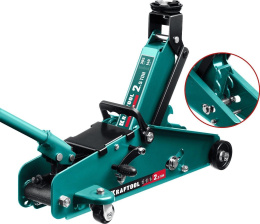 Домкрат Kraftool S-Pin 43457-2.5 подкатной гидравлический зеленый/черный