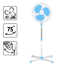 Вентилятор напольный Scarlett SC-SF111B29,  белый и голубой