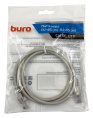 Патч-корд Buro UTP-5E-1.5M-G UTP 4 пары cat.5E CCA molded 1.5м серый RJ-45 m -RJ-45 m