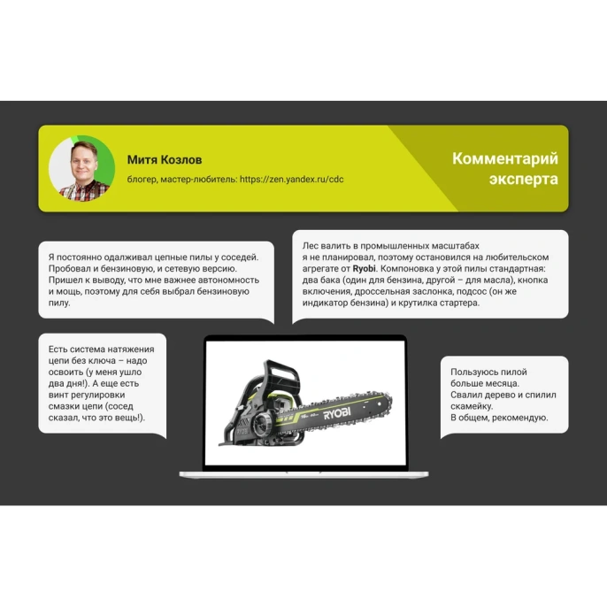 Бензопила Ryobi RCS3840T 5133002387