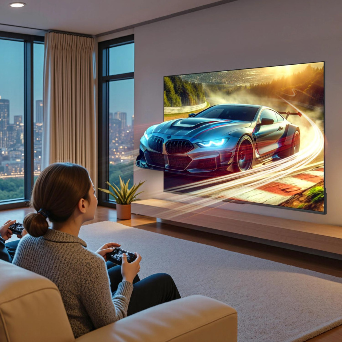 60" Телевизор SKYWORTH 60Q66H QLED+, 4K Ultra HD, СМАРТ ТВ, Google TV, черный