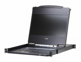 KVM консоль ATEN 17.3" Single Rail LCD Console USB, HDMI / DVI / VGA, 1920x1080 CL6700MW-ATA-RG