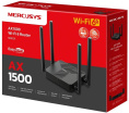 Wi-Fi роутер MERCUSYS MR62X,  Wi-Fi 6,  AX1500,  2.4/5ГГц, 2 LAN,  черный