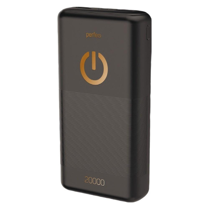 Perfeo Powerbank 20000 mah + Micro usb /In Micro usb /Out USB 1 А, 2.1A/ Black PF_B4298