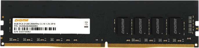 Память DDR4 8GB 2666MHz Digma DGMAD42666008D RTL PC4-21300 CL19 DIMM 288-pin 1.2В dual rank Ret