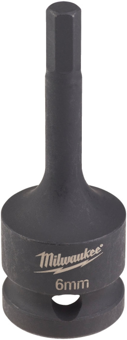 Головка ударная Milwaukee 1/2" Shockwave HEX6 4932478064 монолитная, DIN 3121 / ISO 1174-2, для заворачивания с большим крутящим моментом и посадки на гайковерты 1/2"