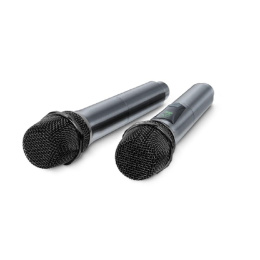 Радиомикрофон Ritmix RWM-332 (серебристый) динамический, ручной, для караоке, круговая направленность, 50-15000 Гц, разъем подключения USB Type-C/3.5 мм/6.3 мм, радиус действия 25 м, время работы до 10 ч