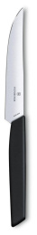 Нож кухонный Victorinox Swiss Modern, столовый, для стейка, 120мм, заточка прямая, стальной, черный [6.9003.12]